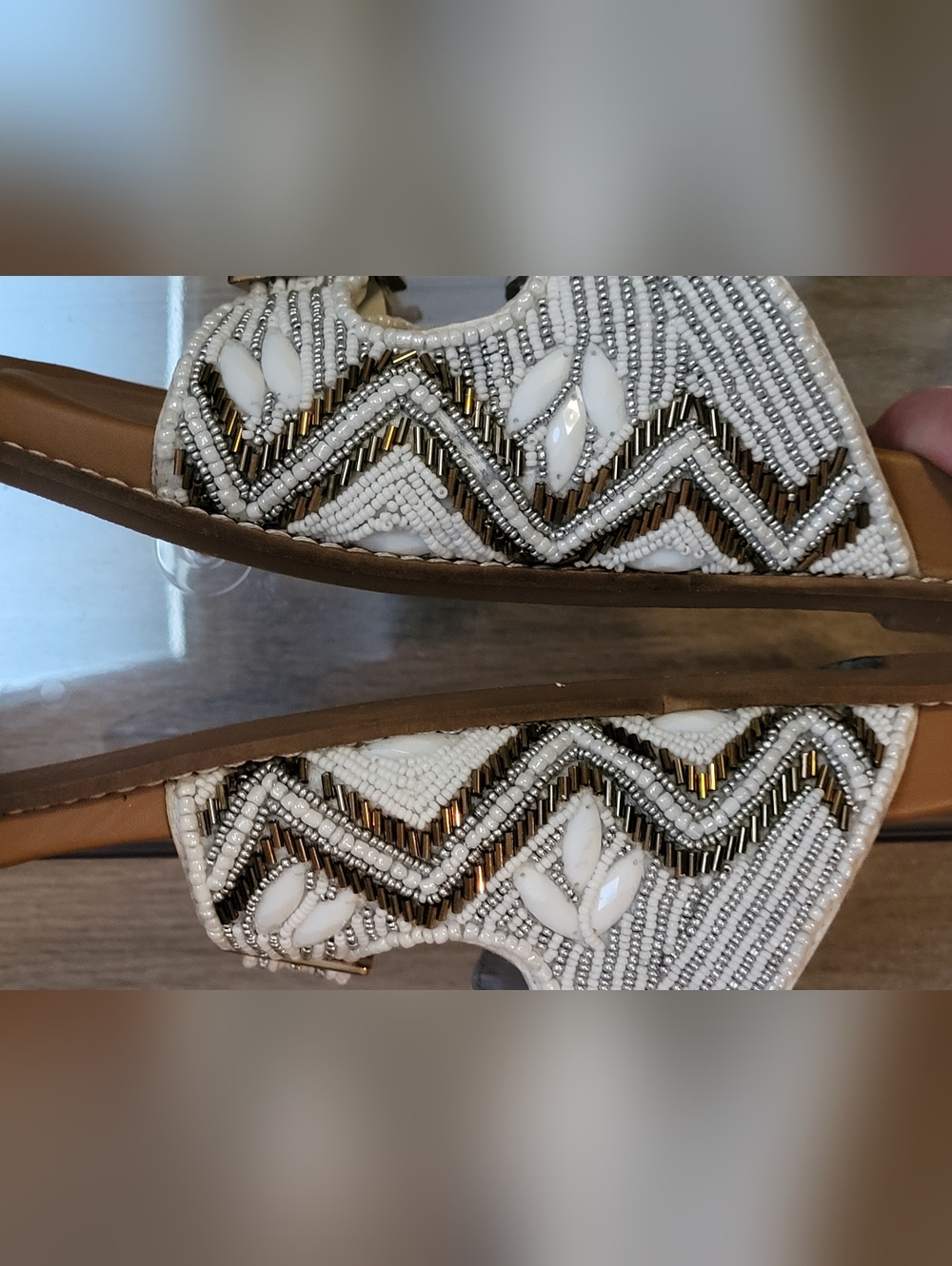 House Of Harlow 1960 Women's Cream Slide Sandals 7.5 - Picture 6 of 11